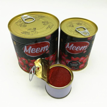 Remise de prix pas cher sur la vente 400g facile à ouvrir 22-24% brix pâte de tomate fraîche, ketchup de tomate, purée de tomate